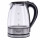 Adler AD 1225 Wasserkocher 1,7 L Glas Edelstahl / schwarz / transparent
