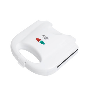 Adler AD 301 Sandwichmaker weiß 750 Watt mit Backampel