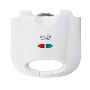 Adler AD 301 Sandwichmaker weiß 750 Watt mit Backampel