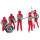 Carrera 20021131 - Figurensatz Mechaniker, Carrera Crew rot