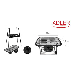 Adler AD 6602 Elektrogrill Stand- und Tischgrill 2in1