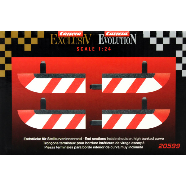 Carrera 20020599 - DIGITAL 124 /132/ EVOLUTION Endstücke für Steilkurveninnenrand (4), schmal