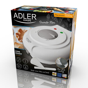 Adler AD 3038 Waffeleisen inkl. Waffeltütenformer