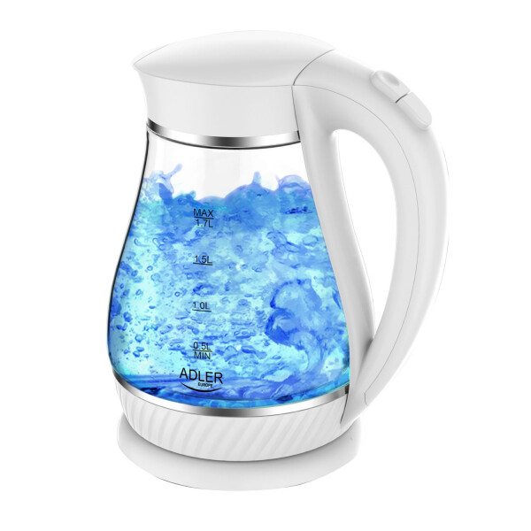 Adler AD 1274 Wasserkocher Glas 1,7L weiß