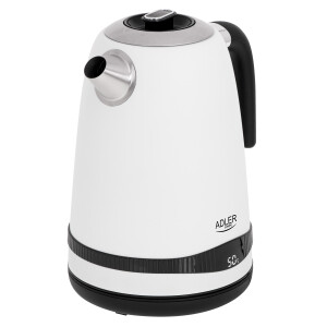 Adler AD 1295w Wasserkocher weiß 1,7 L mit Temperatureinstellung