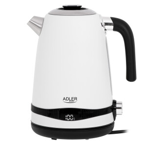 Adler AD 1295w Wasserkocher weiß 1,7 L mit Temperatureinstellung