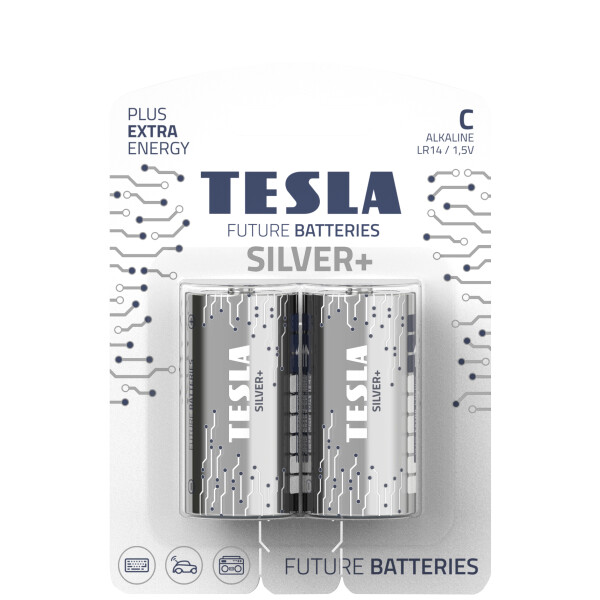 TESLA SILVER+ C Baby, LR14 Batterie 1x 2er Pack (2 Stück)