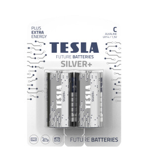 TESLA SILVER+ C Baby, LR14 Batterie 1x 2er Pack (2...