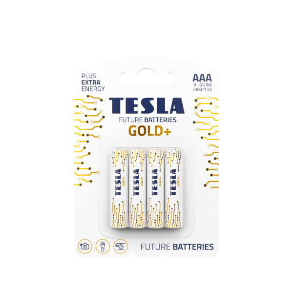 TESLA GOLD+ AAA Micro, LR03 Batterie 1x 4er Pack (4 Stück)