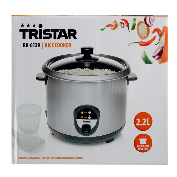 Tristar RK-6129 Reiskocher 2,2L Edelstahl/Schwarz