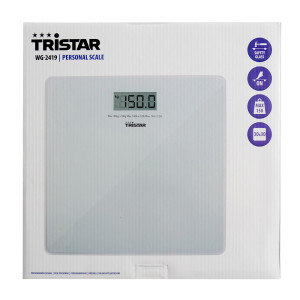 Tristar WG-2419 Personenwaage bis 150kg aus Glas weiß