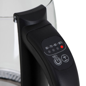 Camry CR 1290 Wasserkocher Glas mit Temperatureinstellung 2 L 2200 Watt