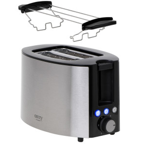 Camry CR 3215 Toaster Edelstahl mit Brötschenaufsatz...