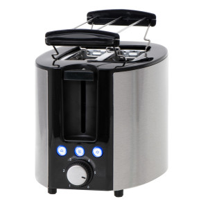 Camry CR 3215 Toaster Edelstahl mit Brötschenaufsatz...