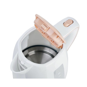 Adler AD 1264 Wasserkocher 1,7 Liter 2200 Watt Kalkfilter weiß / beige