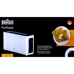 Braun HT 3100WH PurEase Toaster weiß/schwarz, ohne...