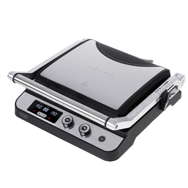 Adler AD 3059 Elektrischer Grill LED 2in1 Tischgrill und Kontaktgrill
