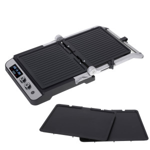 Adler AD 3059 Elektrischer Grill LED 2in1 Tischgrill und Kontaktgrill