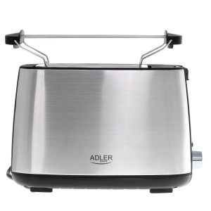 Adler AD 3214 Toaster Edelstahl mit Brötchenaufsatz