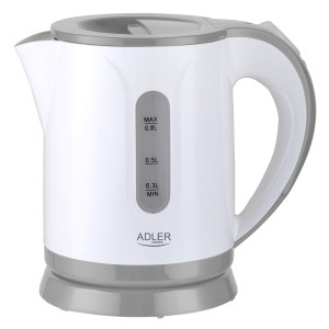 Adler AD 1371g Wasserkocher grau/weiß 0,8L