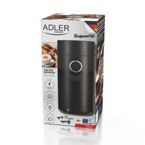 Adler AD 4446bs Kaffeemühle schwarz/silber bis 75g