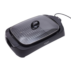 Adler AD 6610 Elektrogrill Tischgrill mit Glasdeckel 2...