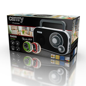 Camry CR 1140b tragbares Radio schwarz UKW/AM, Batterie/Netz