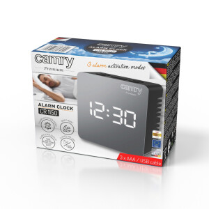 Camry CR 1150b Wecker LED-Display, Batterie/Netz, Temperaturanzeige