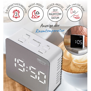 Camry CR 1150w Wecker LED-Display, Batterie/Netz, Temperaturanzeige