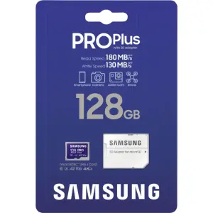Samsung PRO Plus (2023) 128GB microSD inkl. SD Adapter Speicherkarten Blau