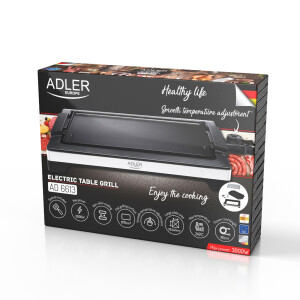 Adler AD 6613 Elektrogrill große Grillfäche, 3000W