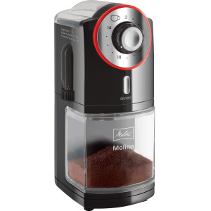 Melitta 1019-01 Molino Kaffeemühle schwarz/rot