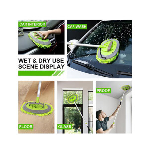 CLEANFUZZ Autowaschbürste mit ausziehbarem Stiel