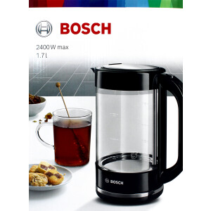 Bosch TWK70B03 Wasserkocher Glas 1,7 l Schwarz