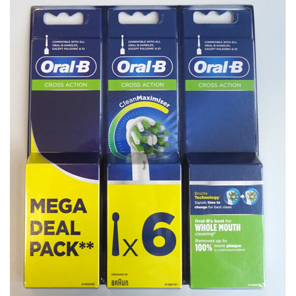 Braun Oral-B EB50-6 CrossAction CleanMaximiser Aufsteckbürsten 6er-Pack