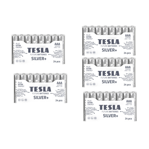TESLA SILVER+ AAA Micro, LR03 Batterie 5x 24er Pack (120 Stück)