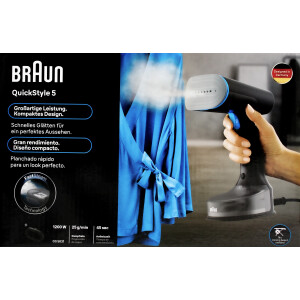 Braun GS5031BL QuickStyle5 Dampfglätter Schwarz/Blau