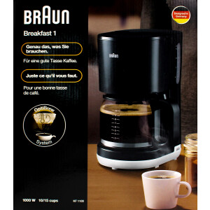 Braun KF1100BK Breakfast1 Kaffeemaschine schwarz