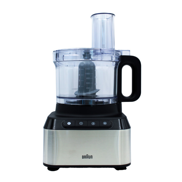 Braun FP3233SI PurEase Kompakt-Küchenmaschine schwarz/Edelstahl