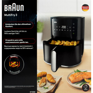 Braun HF3030BK MultiFry3 Heißluftfritteuse schwarz