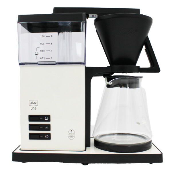 Meliita 1031-03 ONE Glas-Kaffeemaschine Creme Weiß/Schwarz 10 Tassen