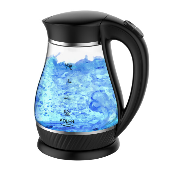 Adler AD 1274b Glas-Wasserkocher 1.7L schwarz