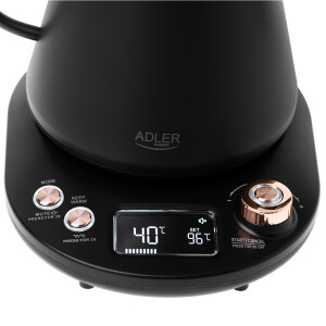 Adler AD 1349 Wasserkocher 1 L mit langem Ausguss undTemperatureinstellung