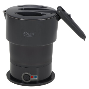 Adler AD 1377 Reise-Wasserkocher 0,6 l Silikon grau