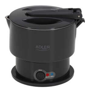 Adler AD 1377 Reise-Wasserkocher 0,6 l Silikon grau