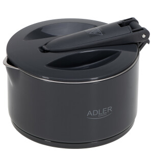 Adler AD 1377 Reise-Wasserkocher 0,6 l Silikon grau