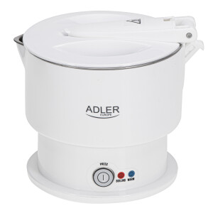 Adler AD 1377 Reise-Wasserkocher 0,6 l Silikon weiss