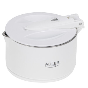 Adler AD 1377 Reise-Wasserkocher 0,6 l Silikon weiss