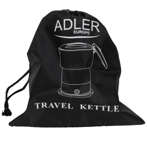Adler AD 1377 Reise-Wasserkocher 0,6 l Silikon weiss