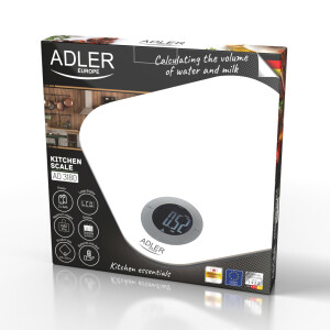 Adler AD 3180 Küchenwaage bis 10 kg LCD Display weiß